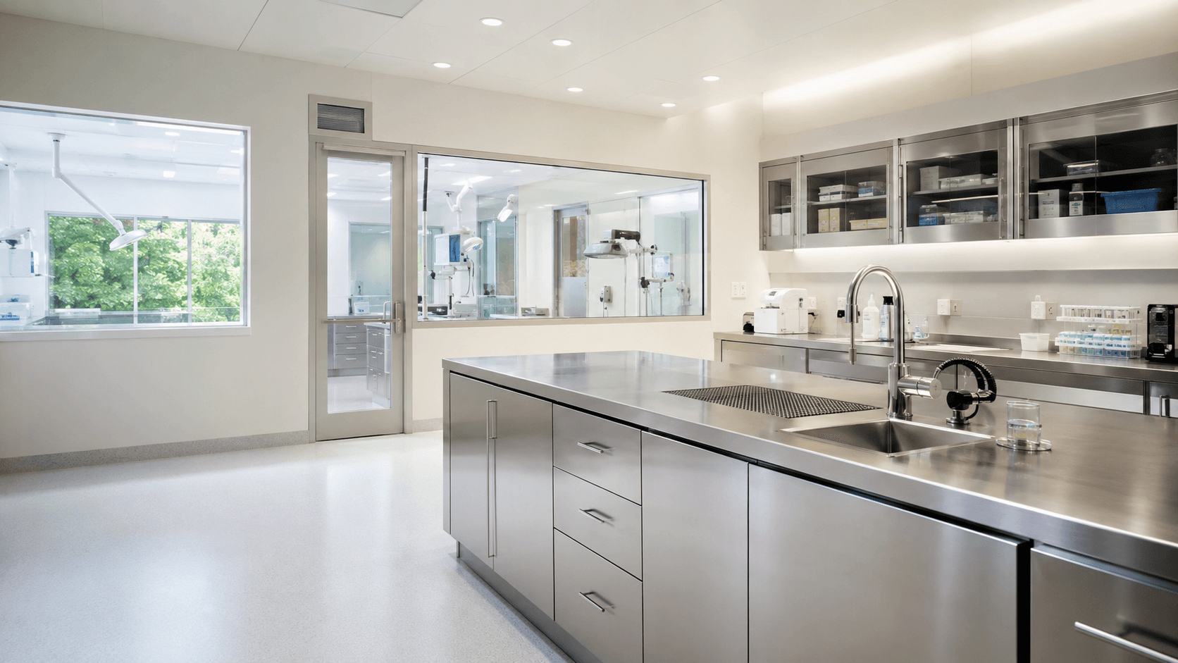 Laboratory / Stainless bench